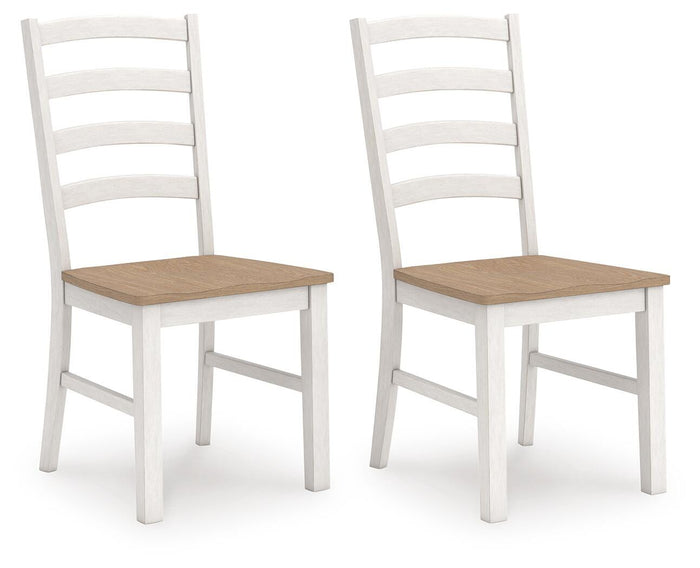 Westlinport Antique White/Natural Dining Room Side Chair (Priced Per Item, Must Order 2, 4, 6, or 8)