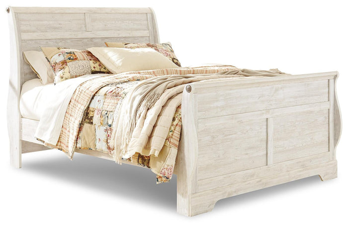 Willowton Whitewash Willowton Queen Sleigh Bed - Brand New