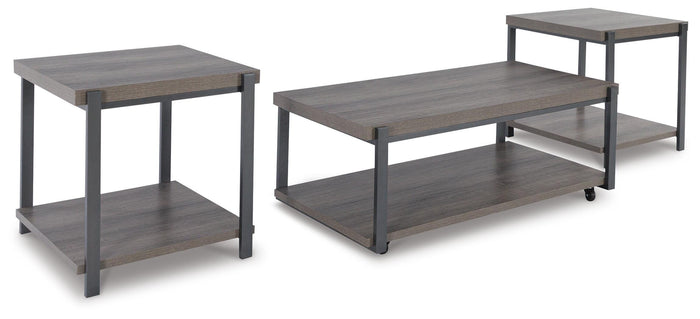 Wilmaden Gray/Black Occasional Table Set (3/CN) - Brand New