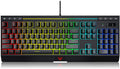 Wired Adjustable Backlight RGB Gaming Keyboard - Non-Fading Keycaps