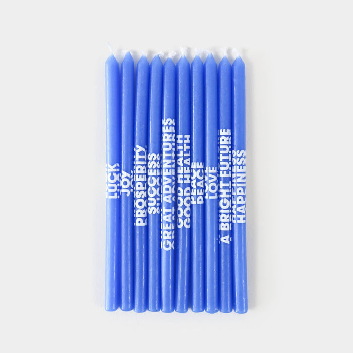 "WISHING YOU" BIRTHDAY CANDLES - BLUE