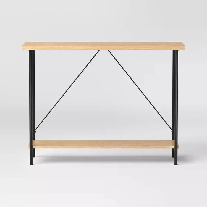 Wood and Metal Console Table Natural - Room Essentials™