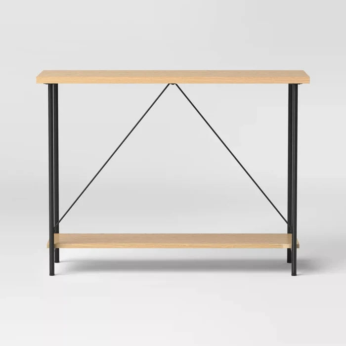 Wood and Metal Console Table Natural - Room Essentials™