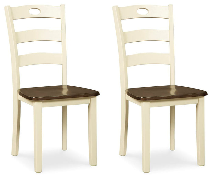 Woodanville Cream/Brown Dining Room Side Chair (Priced Per Item, Must Order 2, 4, 6, or 8) - Brand New