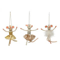 WOOL FELT BALLERINA MOUSE ORNAMENT