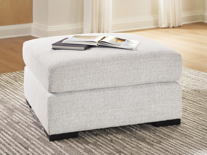 Wynncroft Manor Chalk Oversized Accent Ottoman - Brand New