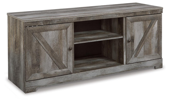 Wynnlow Gray LG TV Stand w/Fireplace Option - Brand New