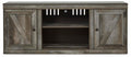Wynnlow Gray LG TV Stand w/Fireplace Option - Brand New