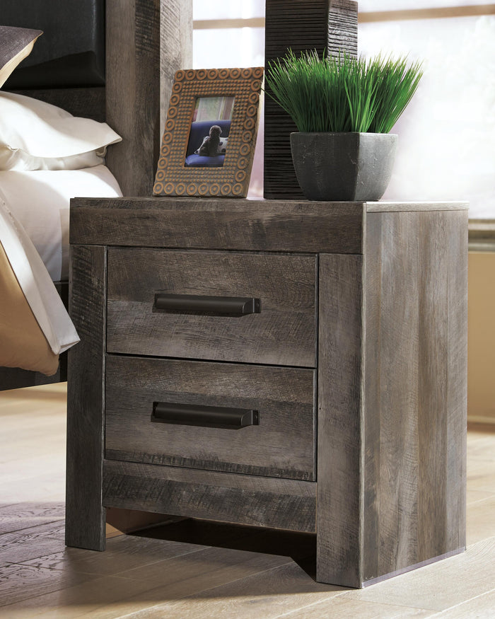 Wynnlow Gray Two Drawer Night Stand - Brand New