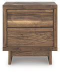 Zadilyn Brown Two Drawer Night Stand - Brand New