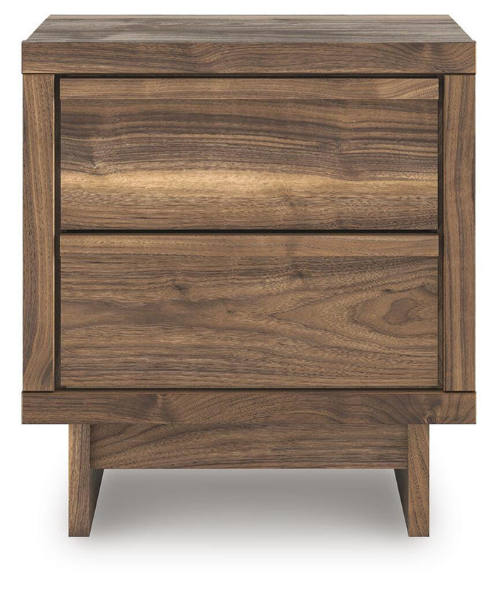 Zadilyn Brown Two Drawer Night Stand - Brand New