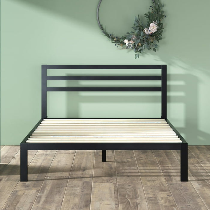 Zinus Mia 14" Metal Platform Bed Frame with Headboard, King - Brand New