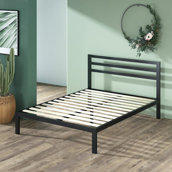 Zinus Mia 14" Metal Platform Bed Frame with Headboard, King - Brand New