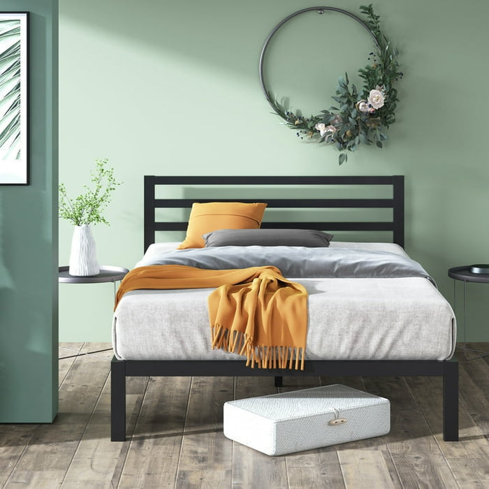 Zinus Mia 14" Metal Platform Bed Frame with Headboard, King - Brand New