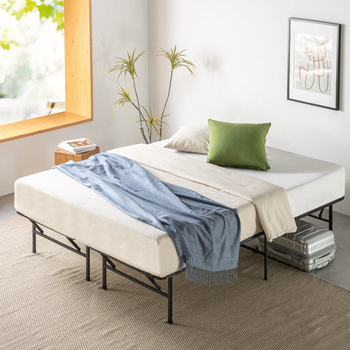Zinus Spa Sensations 14" Smartbase® Adjustable Tool-Free Setup Bed Frame, Adult, Queen to King - Brand New
