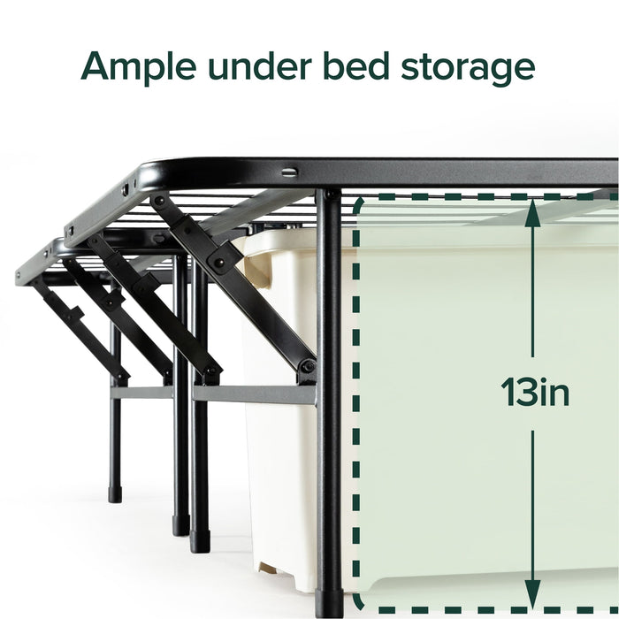Zinus Spa Sensations 14" Smartbase® Adjustable Tool-Free Setup Bed Frame, Adult, Queen to King - Brand New