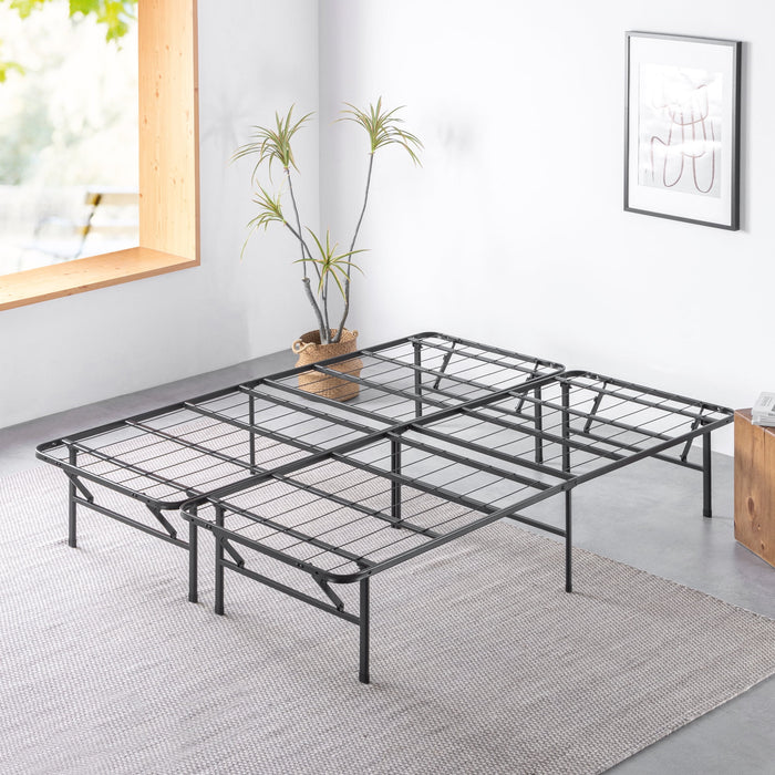 Zinus Spa Sensations 14" Smartbase® Adjustable Tool-Free Setup Bed Frame, Adult, Queen to King - Brand New